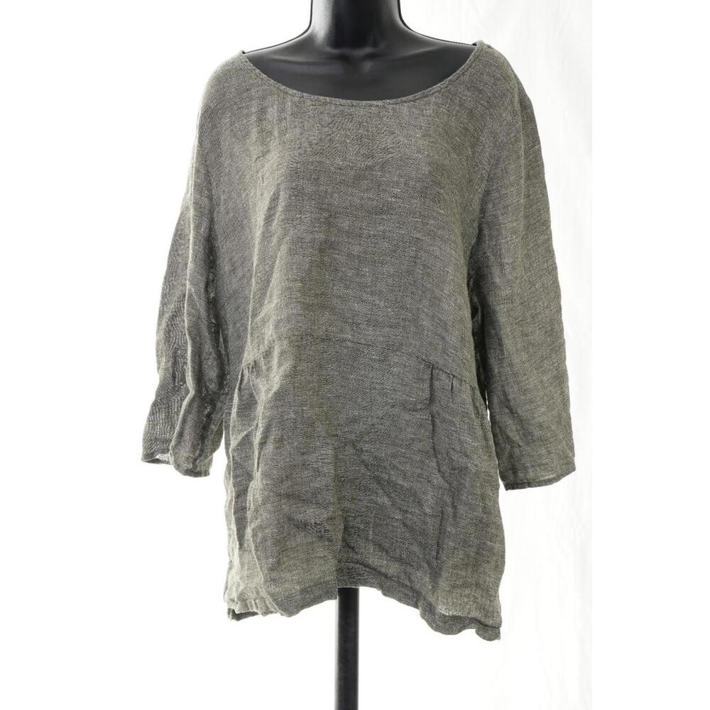 J. Jill pure Jill Linen Tunic Top Oversized  Women's Lagenlook Sleeves L